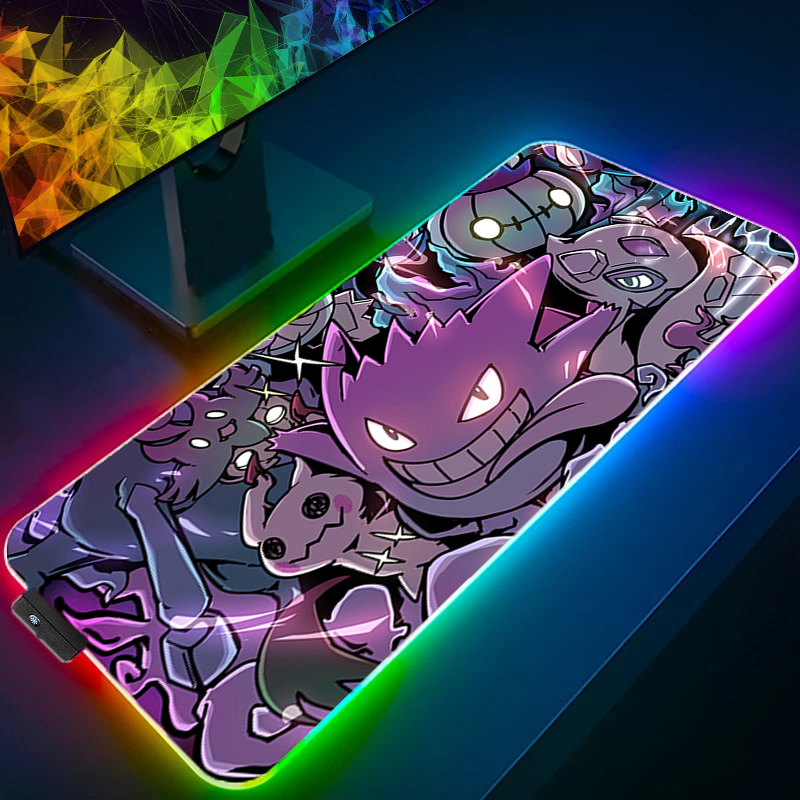 Rgb Mousepad - RGB Mouse Pad Pokemon Pikachu Gengar