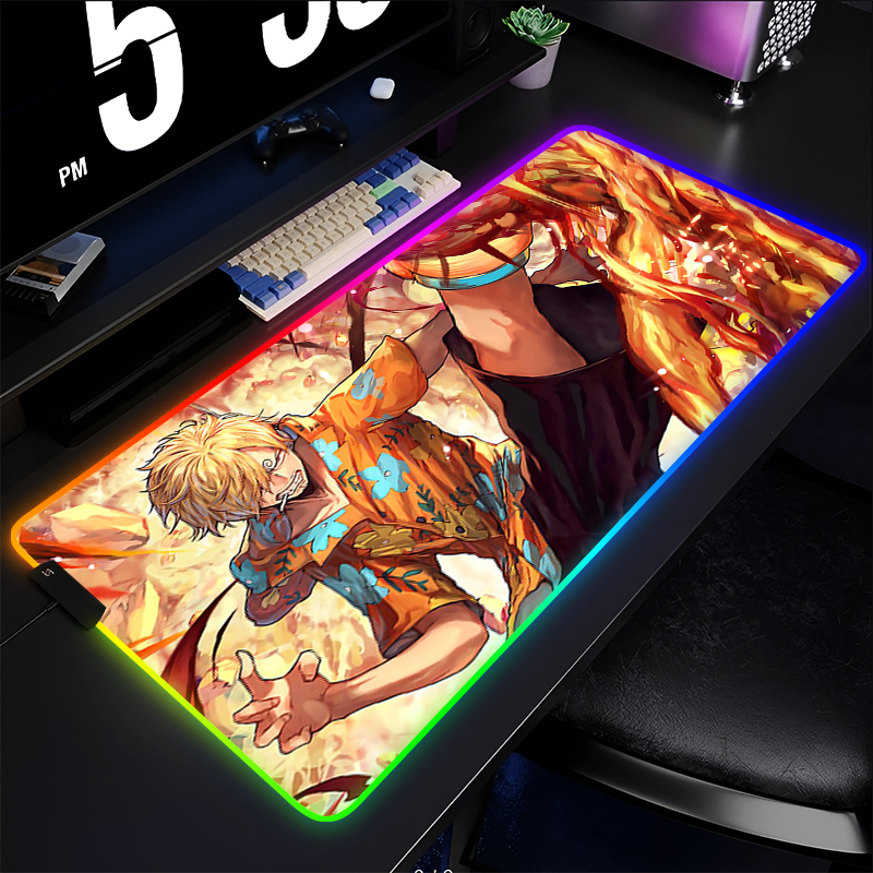 Rgb Mousepad - RGB Anime Mouse pad one piece