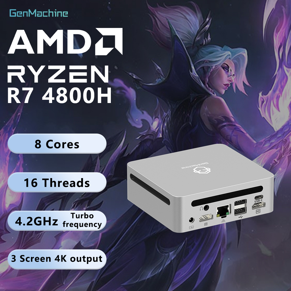 Pc Gaming Windows 7 - GenMachine AMD Ryzen 7 4800H 16G