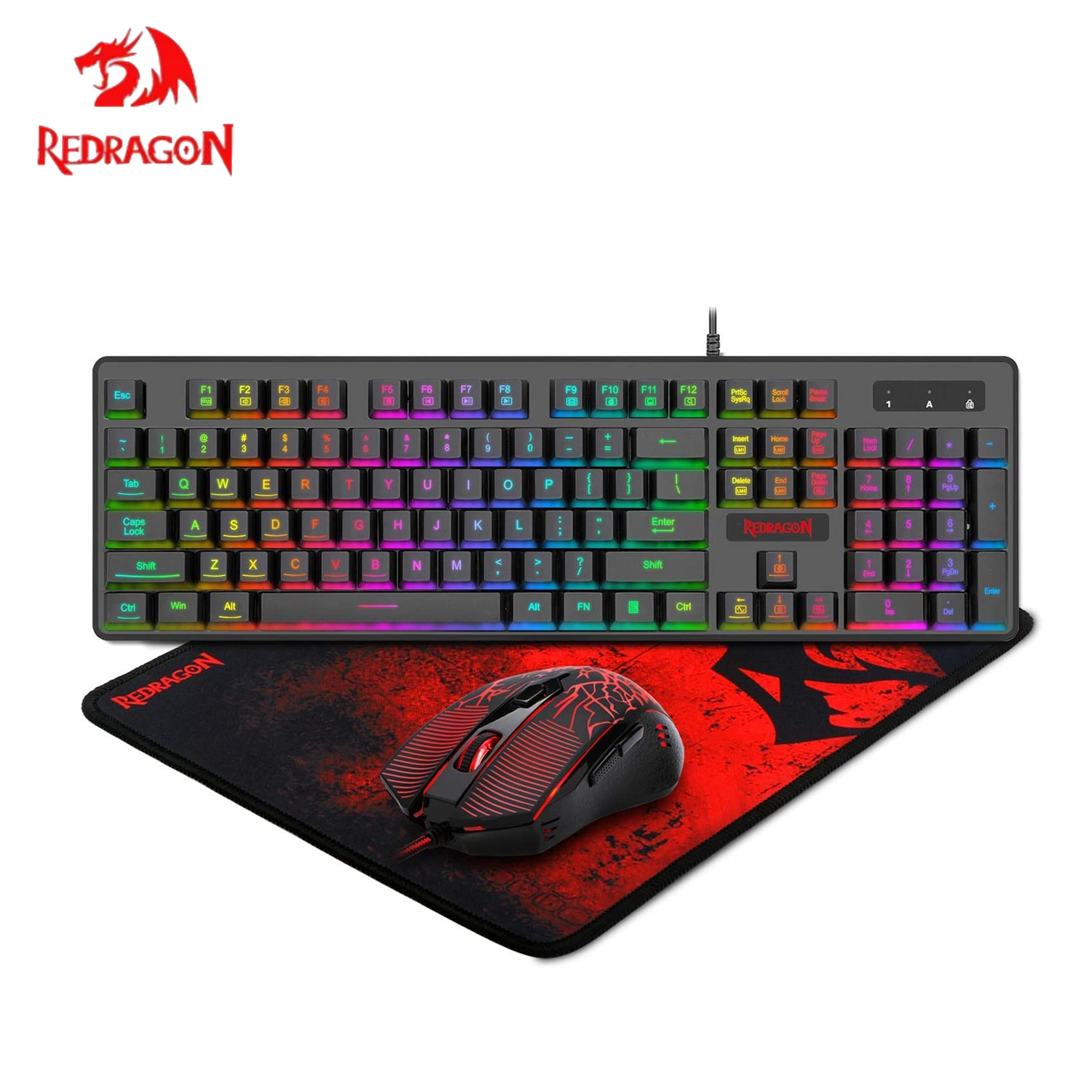 Rgb Mousepad - Redragon S107 Gaming Keyboard and Mouse