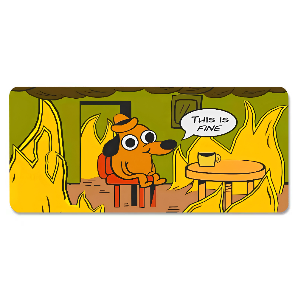 This Is Fine Dog Dachshund Mou – обзор и цена Gaming Desk Mat