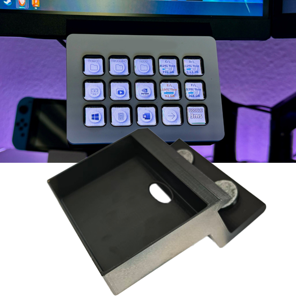 3D Printed Mount Under Monitor – обзор и цена Stream Deck