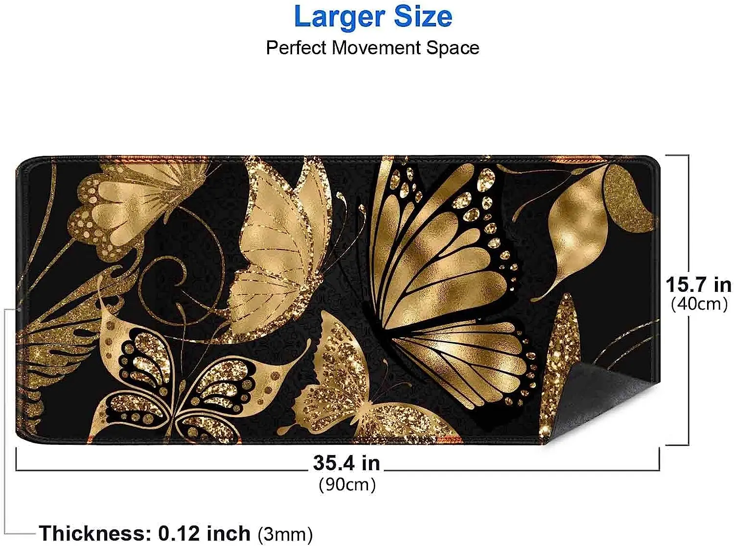 Black and Gold Desk Mat 35.4x1 – обзор и цена Gaming Desk Mat
