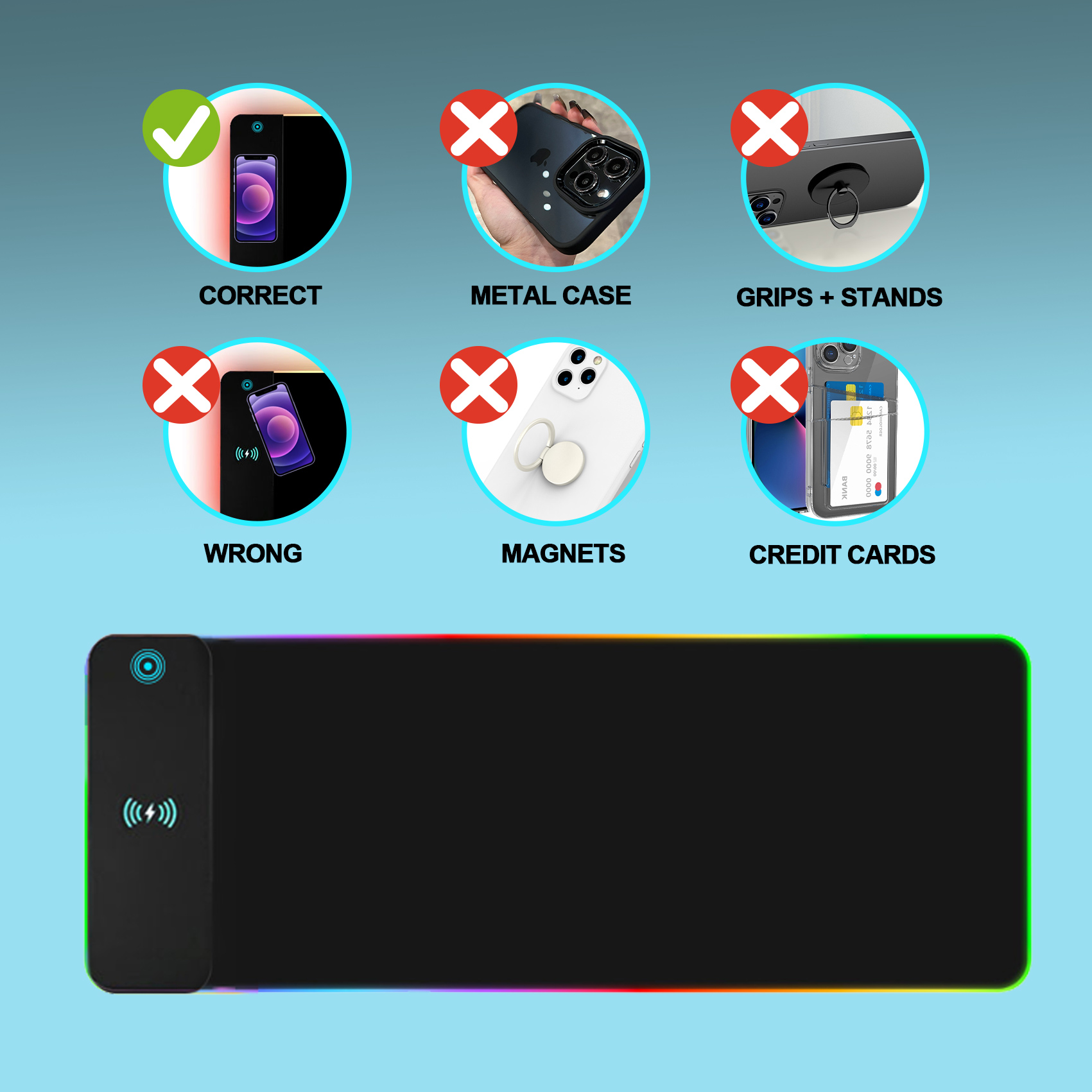 Wireless Charging RGB Gaming M – обзор и цена Rgb Mousepad