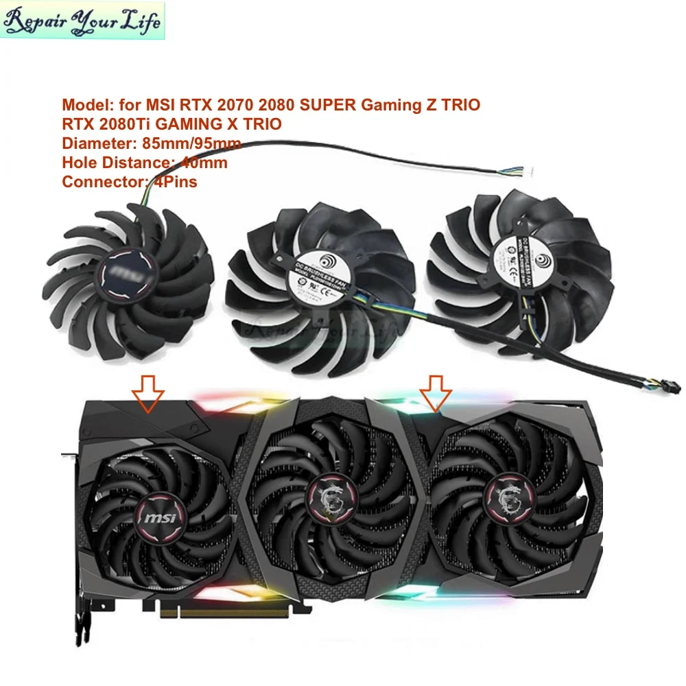 PC VGA Cooling Fan for MSI RTX – обзор и цена Pc Gaming Rtx
