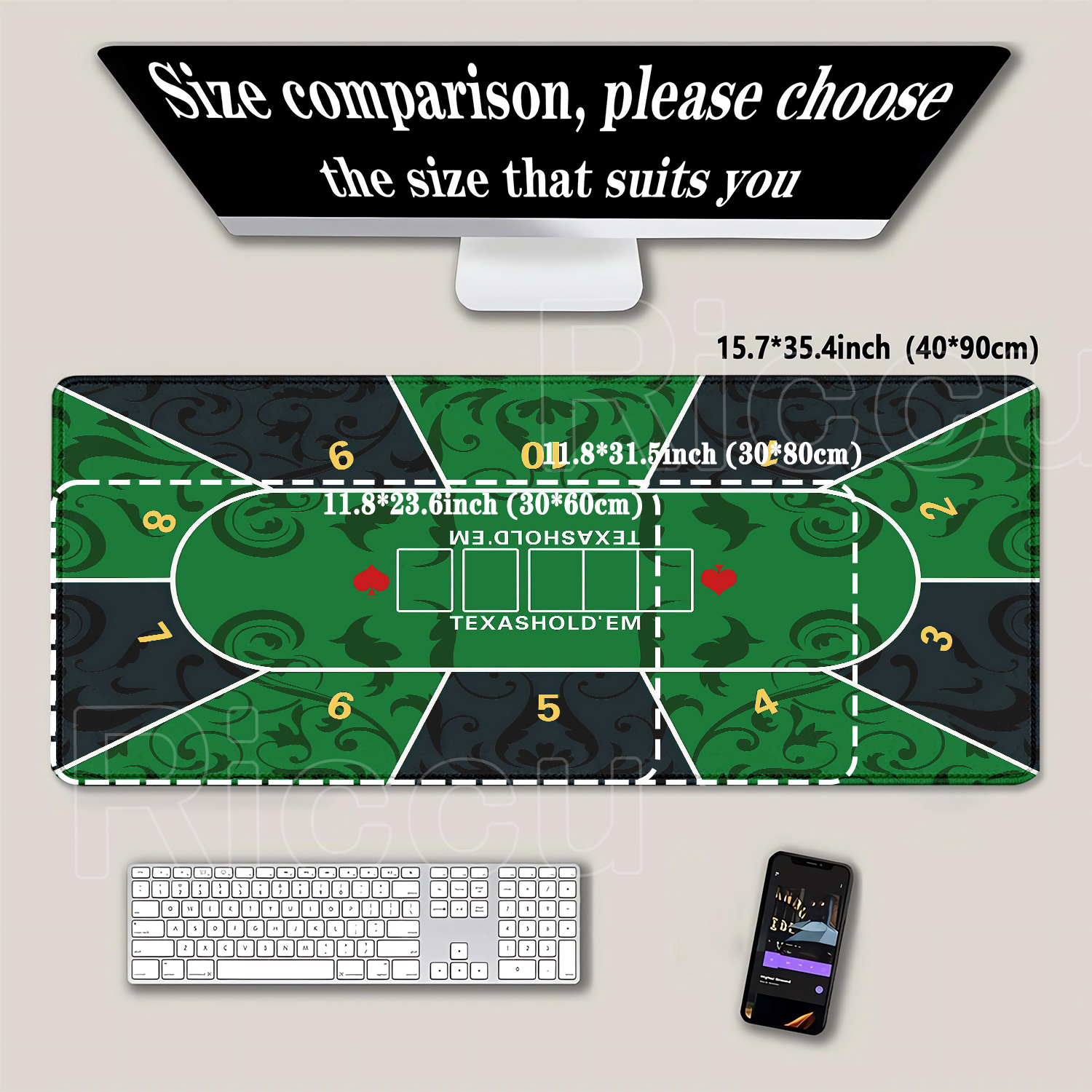 Mousepad Texas Hold’em poker R – обзор и цена Gaming Desk Mat